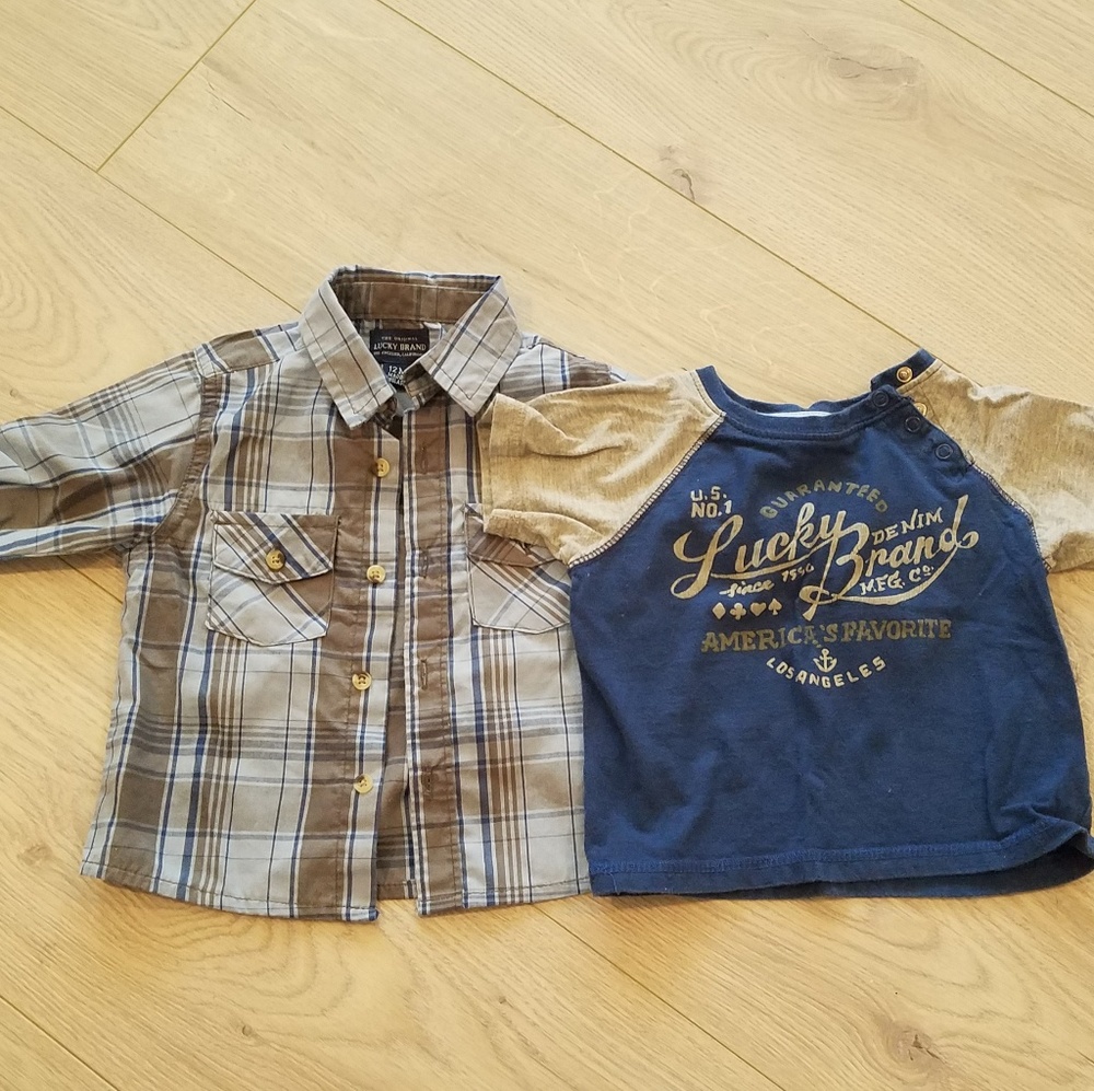 Lucky brand boys shirts set 12m